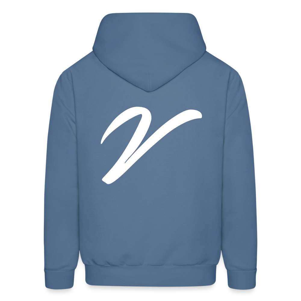 VV CREAM HOODIE - denim blue
