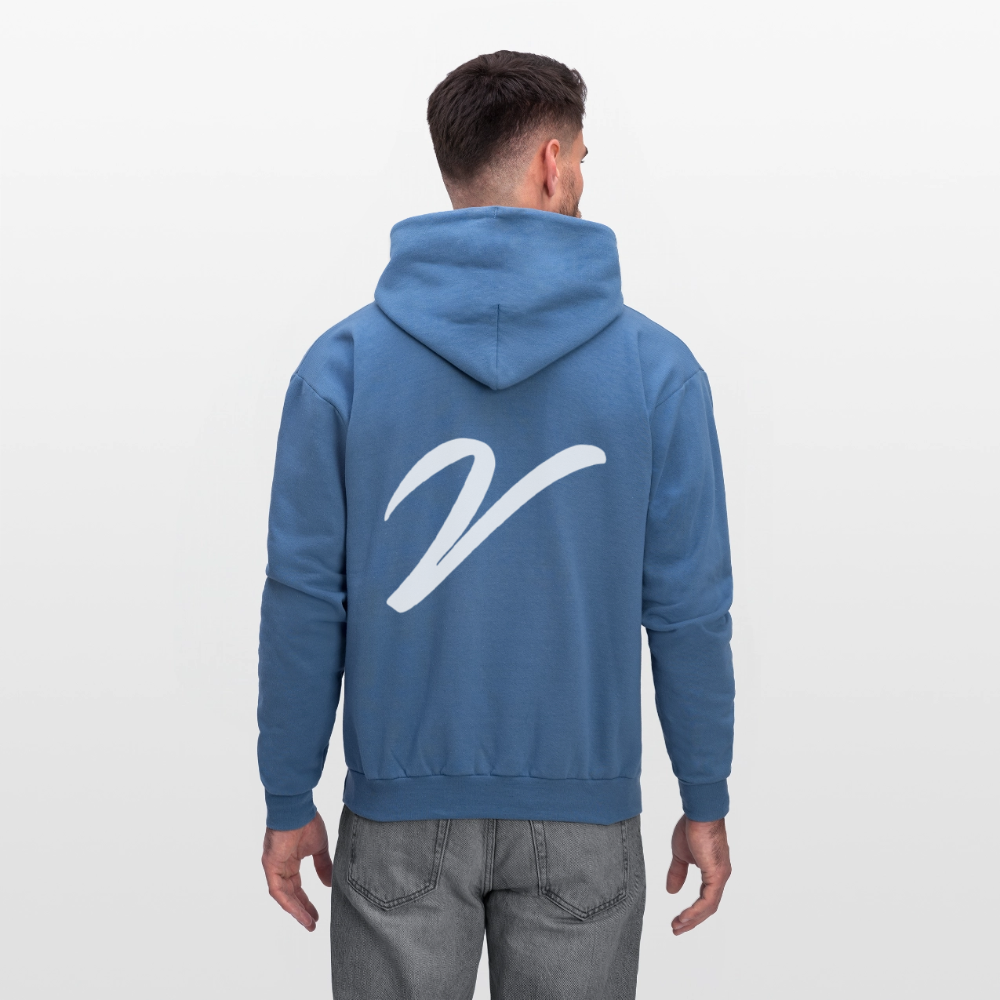 VV CREAM HOODIE - denim blue